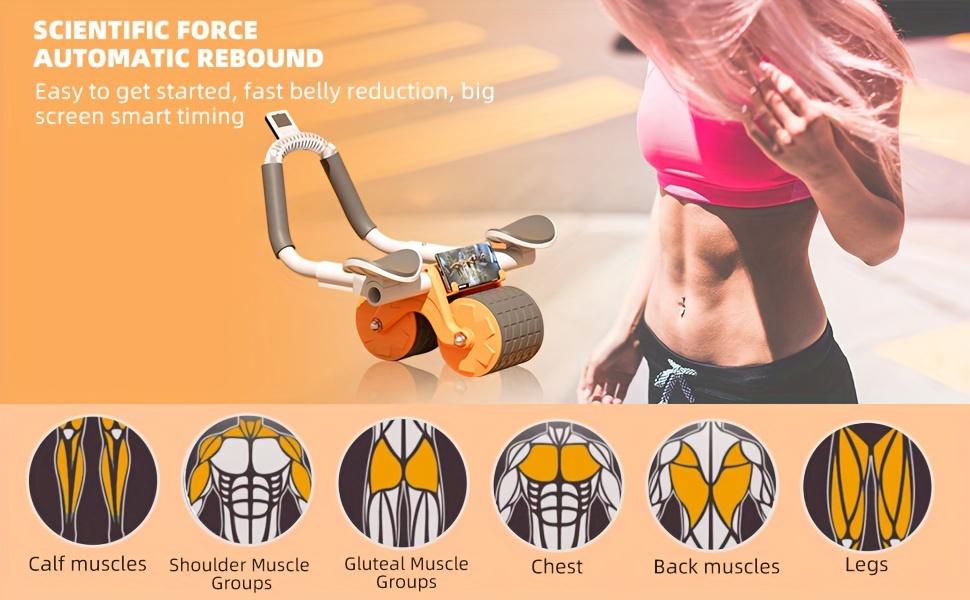 Abs Roller With Knee Pads & Timer