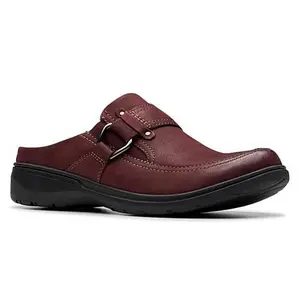 Clarks Collection Carleigh Viola Nubuck Leather Casual Mule Clarks Collection Carleigh Viola Nubuck Leather Casual Mule