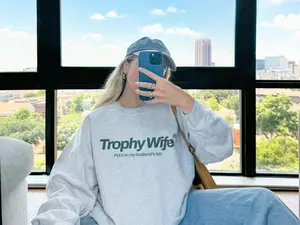 [SALE UP TO 50% + FREE SHIP] - Trophy Wife Crewneck Preppy Wifey Sweatshirt Gift for Bride Future Mrs Pullover Wedding Shower Present Married Jumper Going to the Chapel (sweatshirt)