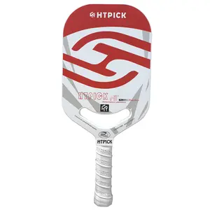 HTPICK T700 Carbon Fiber Pickleball Paddle with Aero Throat Hot-Press Moulding 14mm Polymer Core for Improved Swing Speed and Enhanced Maneuverability
