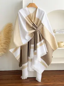 Boho Embroidered Cotton Linen Scarf, Breathable Long Shawl, Shawl Wrap, Summer Sun Protection, Versatile Travel Photo Accessory, Lightweight Multi-Use Silk Scarf