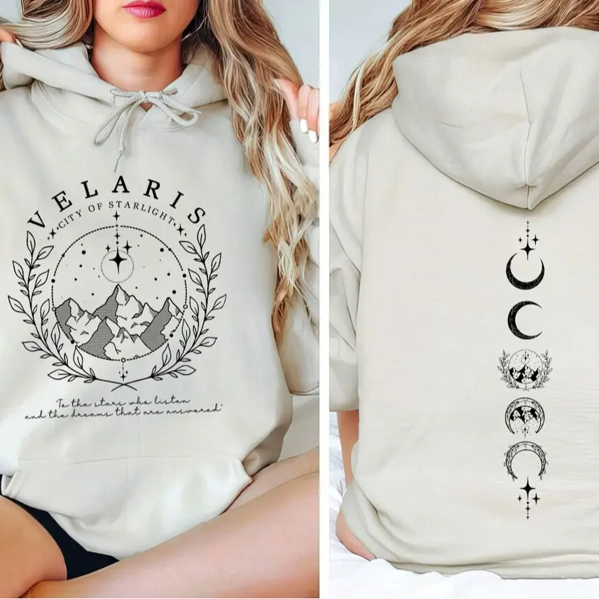 Velaris Hoodie, The Night Court Velaris City of Starlight Sweater, Acotar Hoodie, Court of Dreams, Rhysand Sweat, Book Lover, Mountain Sweat