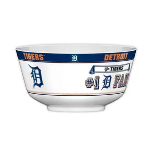 212 MAIN All Pro Melamine Tableware Bowl - 11.75x6 in., Durable Kitchenware Serving Bowl, Bold Graphics, Tigers Team Theme Logo, Serving Bowls