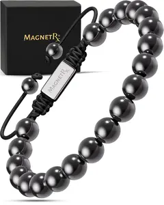 MagnetRX Magnetic Hematite Bracelet Classic 8mm Bead MagnetRX Magnetic Hematite Bracelet Classic 8mm Bead
