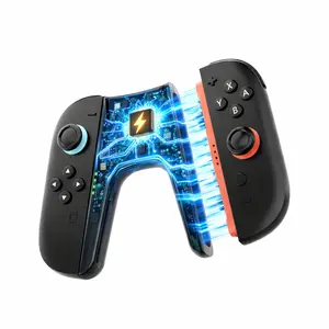 Charging Grip for Switch 2 Joy-Con Controller, Type-C Dual Charging Handle with LED Indicator Grip for Switch 2 Accessories