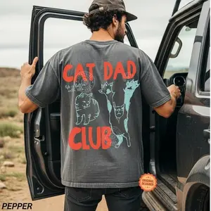 [Sale Up To 50%] + [Free Ship] DS Cat Dad Shirt, Cat Dad Tee, Comfort Colors� Cat Dad Club Shirt, Back Design Tee Funny Cat TShirt, Cat Lover, New Cat Dad Shirt, Pet Parent