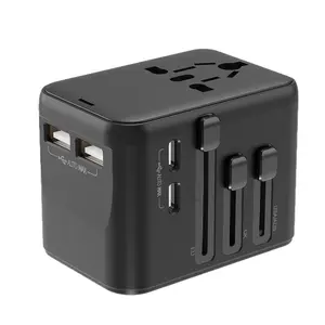 New  GaN Universal Travel Adapter, All-in-One Multi-Function AC Power Plug Converter, International Wall Charger for Phones, Tablets, Cameras & More