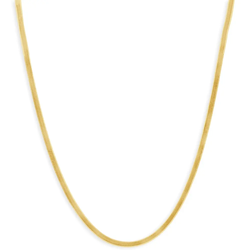 14k Yellow Gold Herringbone Necklace Women's 16-18" Chain 14k Yellow Gold Herringbone Necklace Women's 16-18" Chain