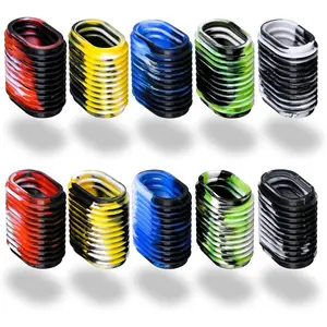 10-Pack Non-Slip Rubber Reel Handle Grip Covers – Baitcaster Knob Sleeves, 5 Pairs in Mixed Colors