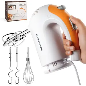Electric Hand Mixer 300W, 5-Speed Handheld Kitchen Mixer with 304 Stainless Steel Beaters, Dough Hooks & Whisk – Ideal for Baking, Whipping Eggs & Cookie Dough