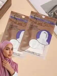 72pcs Set Hijab Tape, Invisible Anti-Slip Adhesive, Non-Toxic Ca Prop-65 Compliant, All Season Use, Plain Style Headwear Accessory