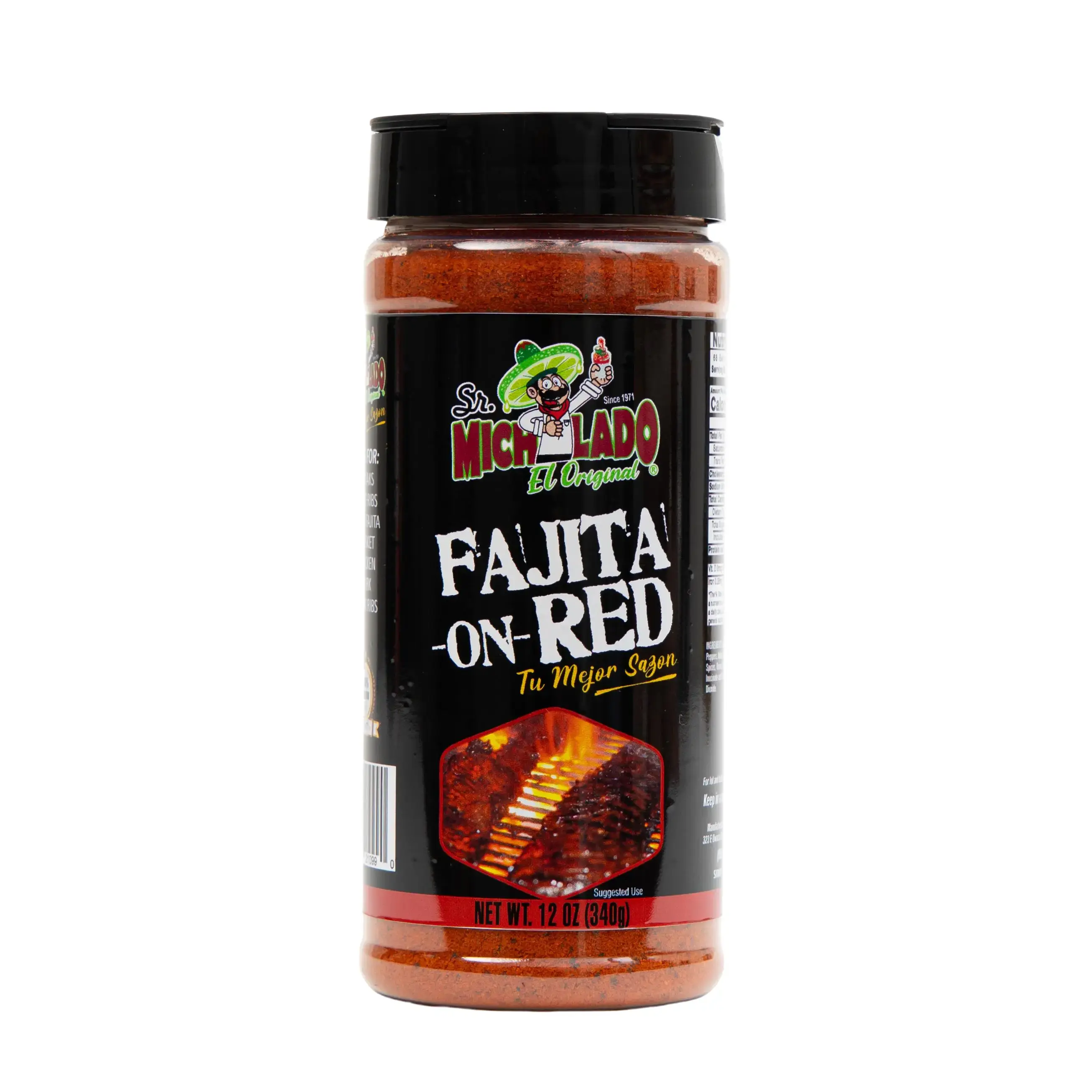FAJITA-ON-RED Seasoning - Sr. Michelado - Bottle Spice Flavor powder seasoning FAJITA-ON-RED Seasoning - Sr. Michelado - Bottle Spice Flavor powder seasoning
