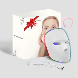 2027 New 7 Color Light Mask, Facial Beauty Care Tool, Anti-Wrinkle Acne Treatment, Includes Hairband, Salon Home Use, Led Facial Mask