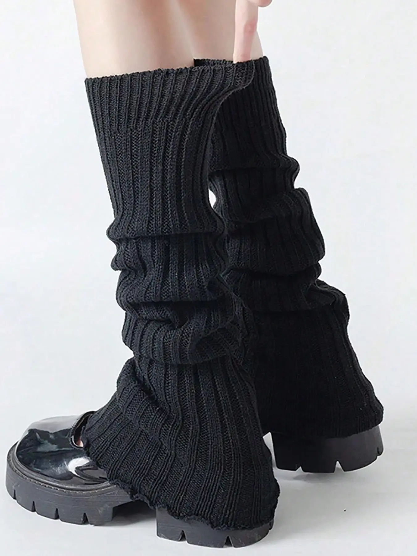 Women's Y2K Cold Wind Style Calf Leather Socks, Fall Winter Half Pair, Comfortable Fashion Design, Perfect for Daily Wear
