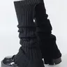 Women's Y2K Cold Wind Style Calf Leather Socks, Fall Winter Half Pair, Comfortable Fashion Design, Perfect for Daily Wear