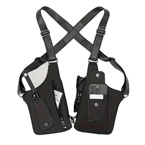 Premium Leather Adjustable Underarm Shoulder Bag for Men & Women Anti-theft Hidden Storage for Cell Phones & Outdoor Gear Versatile for Cycling Hiking & More