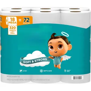 Angel Soft Toilet Paper, 18 Mega Rolls = 72 Regular Rolls, Soft and Strong Toilet Tissue