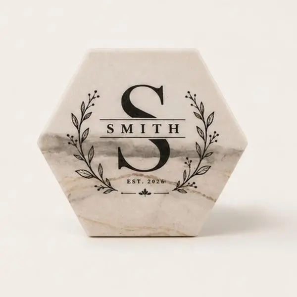 personalized last name coaster set