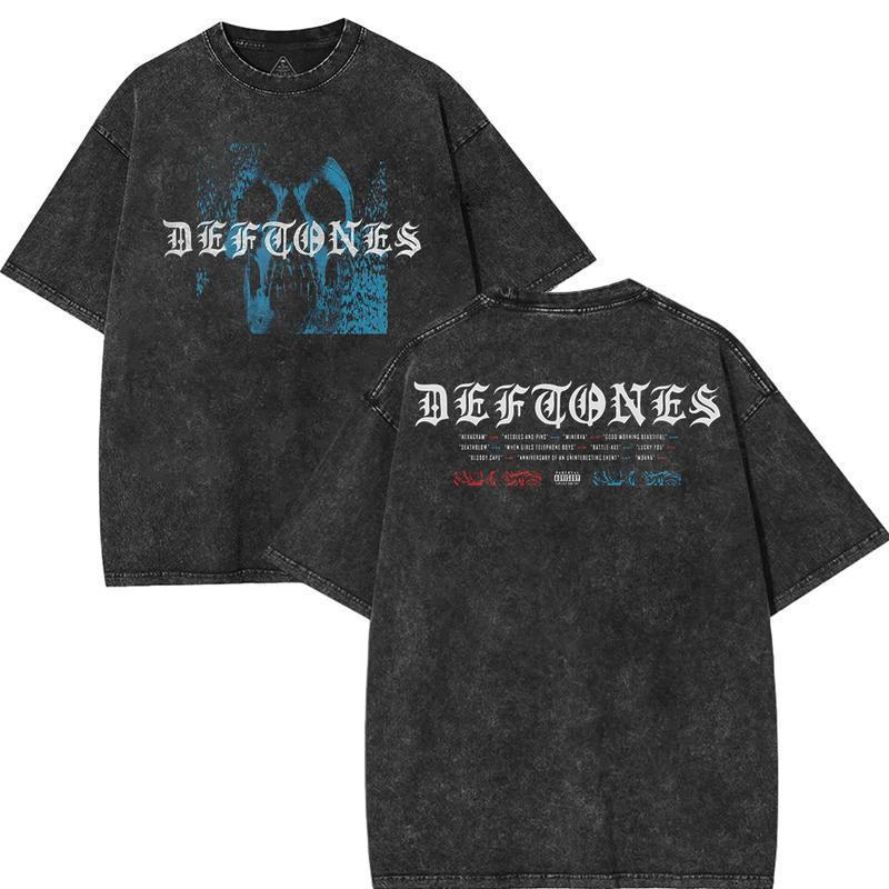 Retro Limited Vintage Deftones Static Skull T-Shirt, Rock Band Unisex ...