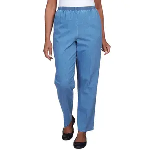 Alfred Dunner Women's Elastic Waist Denim Jeans , Medium Denim , 12