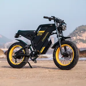 GT20 MAX Electric Bike for Adults,Electric Motorcycle with Peak Motor 4000W, Upto 40MPH & 145 Miles, 60V 40AH RemovableBattery Ebike