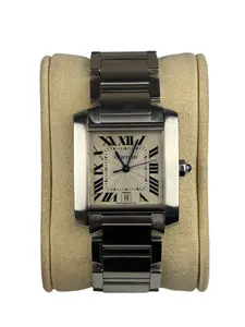 Pre-owned Cartier Tank Francaise White Roman Dial Automatic