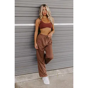 Coziest Place Pants In Chocolate