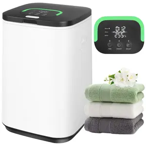 Towel Warmer Bucket for Home, Large Luxury Towel Heater for Bathroom and Spa, Ultra Large Capacity Fits 2 Oversized 40x70 Towels, Fast Heating with Auto Shut-Off, White & Wood Look