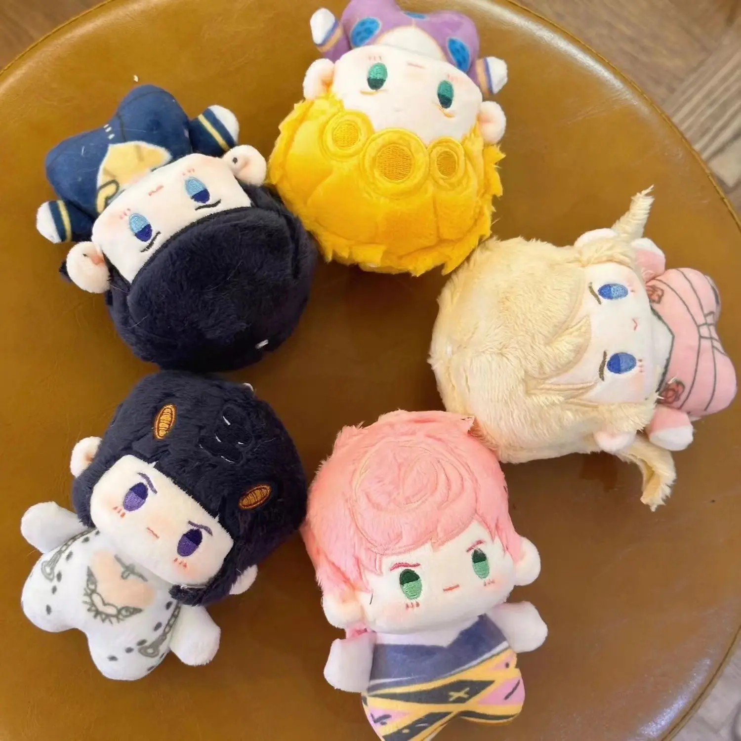 JoJo's Bizarre Adventure Chibi Plush Keychain, Mini Sea Star Body Cotton Doll, Cute Anime Bag Charm, Kawaii Desktop Decor Ornament, Birthday Holiday Gift for JoJo Anime Fans