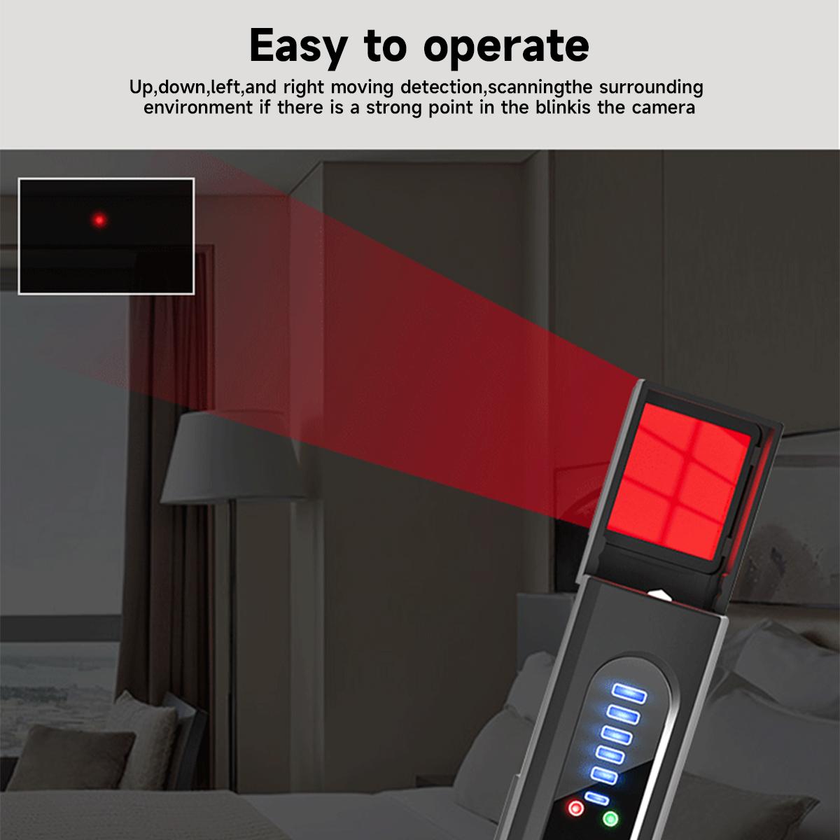 Hidden Camera Detector for Travel, 2026 Upgraded Spy Hidden Device Finder – 5 Sensitivity Levels & 4 Modes, Personal Privacy Security Device for Home, Hotel, Office, Vehicles