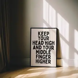 Inspirational Quote Canvas Art Poster, Quote Prints, Positive Attitude Wall Decor, Modern Home Decoration for Bedroom & Living Room, No Frame Included