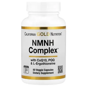 California Gold Nutrition NMNH Complex, with CoQ10, PQQ & L-Ergothioneine, 60 Veggie Capsules