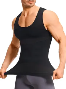 Men's Shapewear Vest, Breathable Mesh Fabric, Comfortable and Sweat-Free, Durable Elasticity, Resistant to Deformation, Waist Trainer Vest