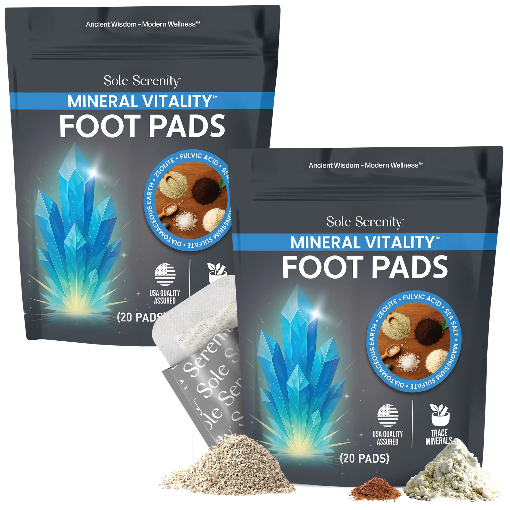 (2 Pack) Mineral Vitality Detox Foot Pads 