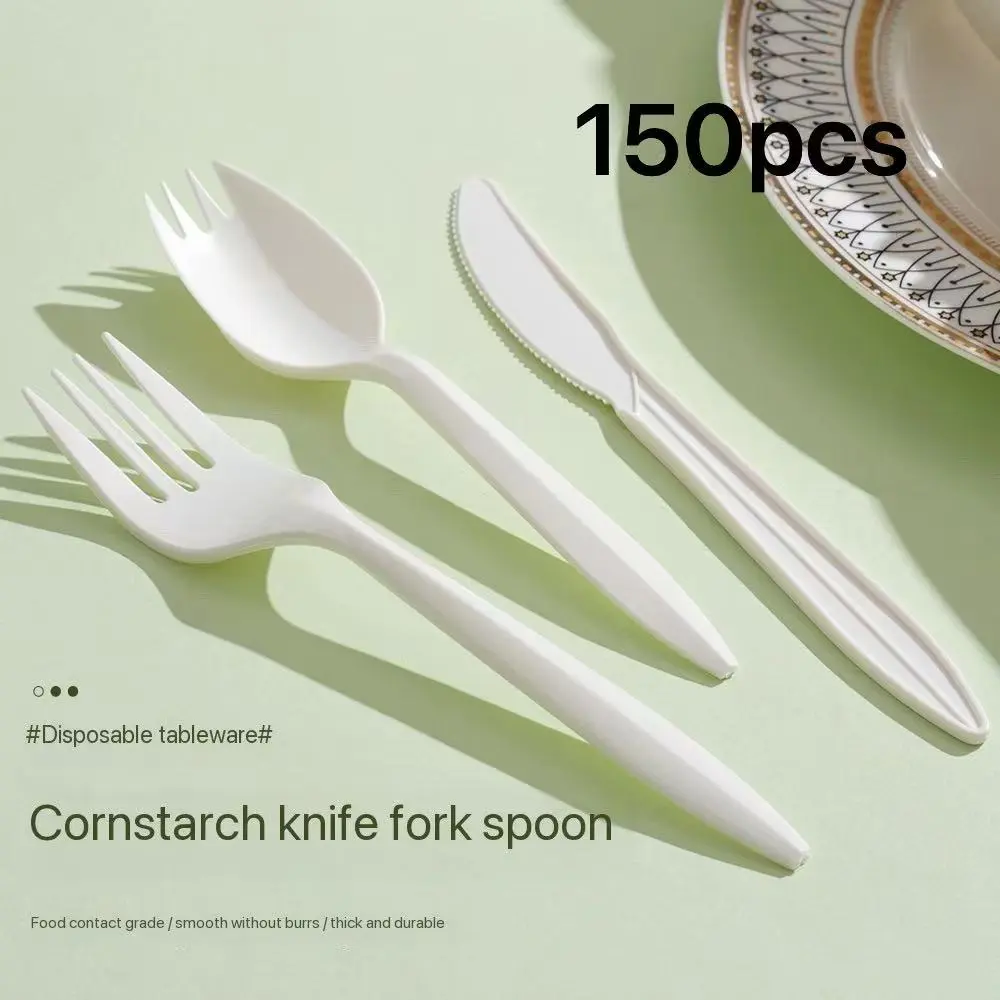 150pcs Disposable Eco-Friendly Cutlery Set, Ideal for Parties & Outdoor Events, Perfect for Home Use & Restaurants