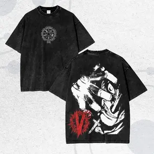 Hellsing Washed Tshirt Year round clothing New Model Unisex Plus Size1 personality Clothes High-end Luxury high quality Couples