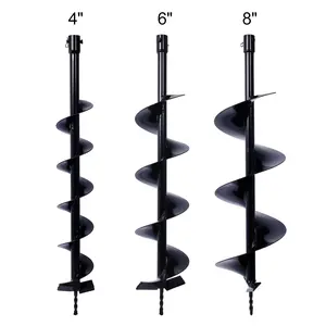 Donext Bulb Planter Tool Auger Drill Bit Set for Planting & Post Hole Digging 6/10/12 inch Earth Auger Bits with Extension Rods for 3/4" Shaft Diggers Outdoor Durable Landscape Applications