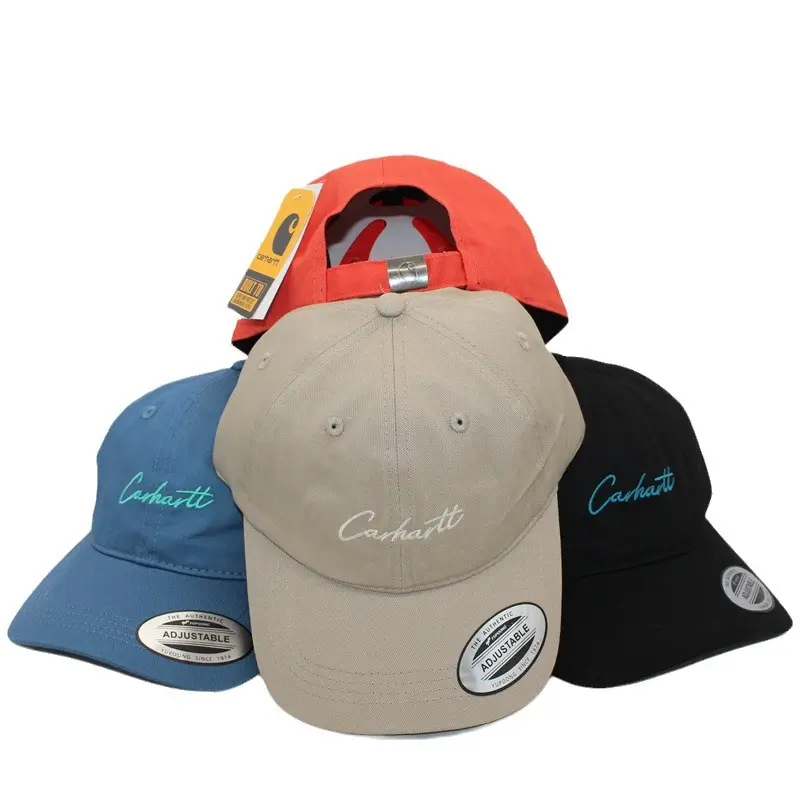 Carhartt Embroidered Baseball Cap, Unisex Solid-Color Sun Hat