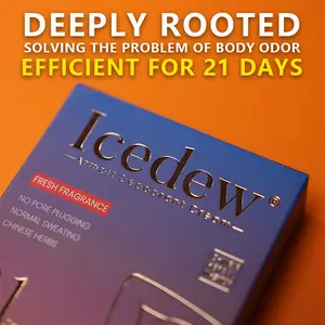 ICEDEW Men's Deodorant 0.912oz - 21-Day Body Odor Free, No Chemical Additives, Fresh and Clean Scent, Light Yellow Herbal Liquid