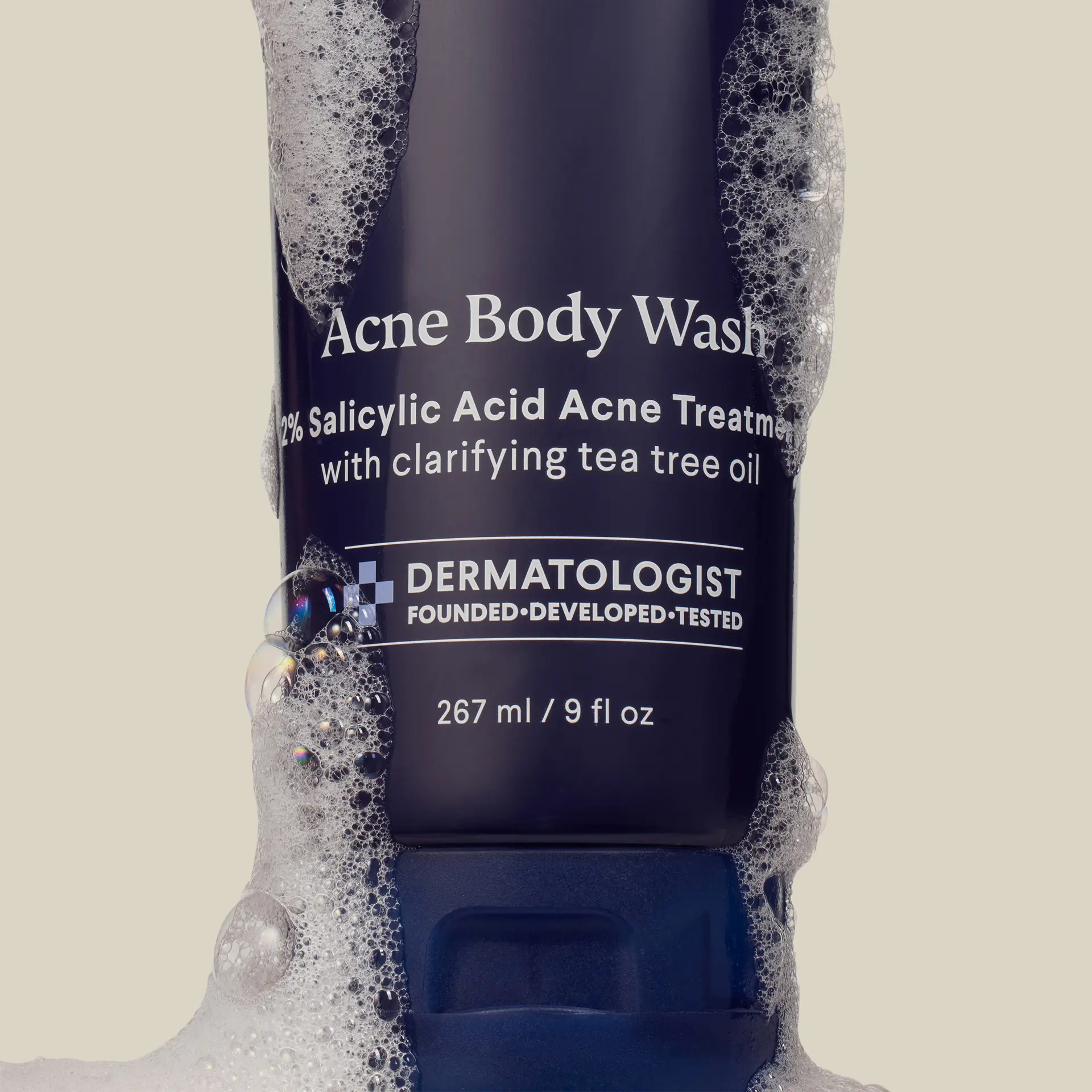 Curology Acne Body Wash | 2% Salicylic Acid + Tea Tree Oil | Body Wash for Bacne, Chest Acne, and Back Breakouts Foaming Gentle