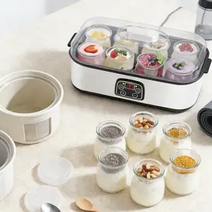 Adjustable Probiotic Yogurt Maker (Includes 8 Glass Containers), Large Capacity Probiotic Automatic Yogurt Maker, Multifunctional Fermented Yogurt Machine with LED Display, Smart Timer - Temperature Control, Fully Automatic Home Yogurt Maker, big deal