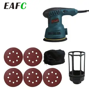 Mini Electric Sander Adjustable Speed Grinder Paint Wall Putty Polishin Tools Woodworking Wood Furniture Flat Sandpaper Machine ,Low Vibration US Plug