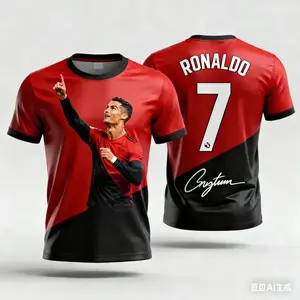 3D Print Football Jersey #7 Style – Soccer Fan Shirt Men Women Kids Breathable Sports Training Top Casual Wear
