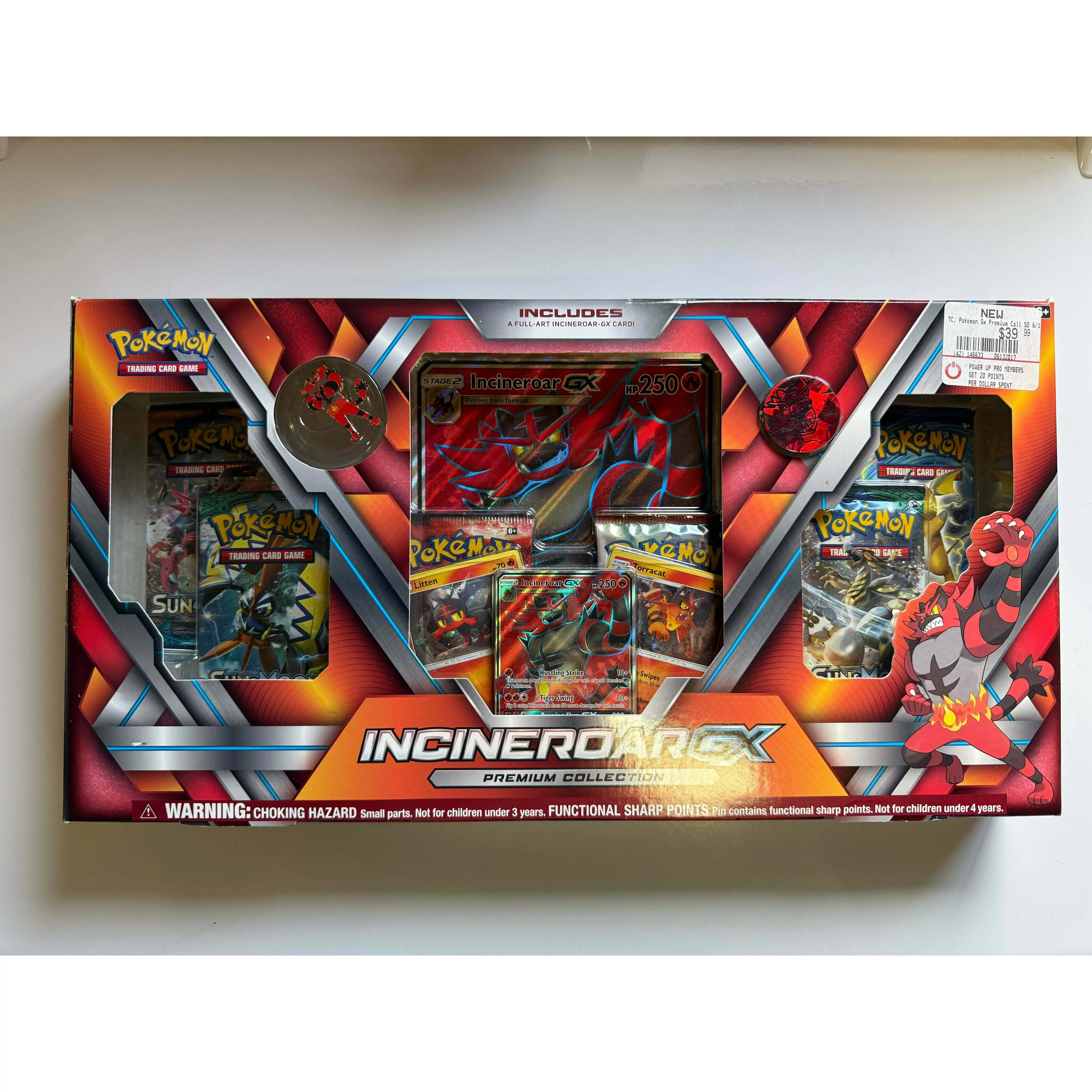 Pokemon TCG: Incineroar GX Premium Collection Box (See Product Photos ...