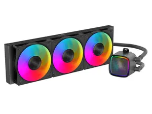 SAMA L50 360mm Liquid CPU Cooler AIO Cooler with ARGB Infinity Mirror Effect 3x120mm ARGB Light Sync with Motherboard PWM 28mm Fans Low-Noise for AMD:AM4 AM5/Intel LGA 1700/1150/1151/1200/1851 Thermal Grease/Black