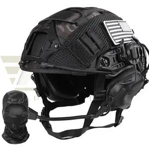 Tactical Set with Headset, Helmet Cover and Fcae Mask for Cosplay