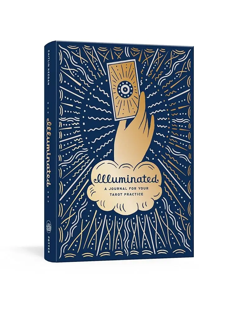 Illuminated Art Series English Hard Cover Tarot Practice Journal for Introductory Users - With Reflection Prompts, Guidance, Card Interpretation, Included Cards, Self-Discovery (Books Category)