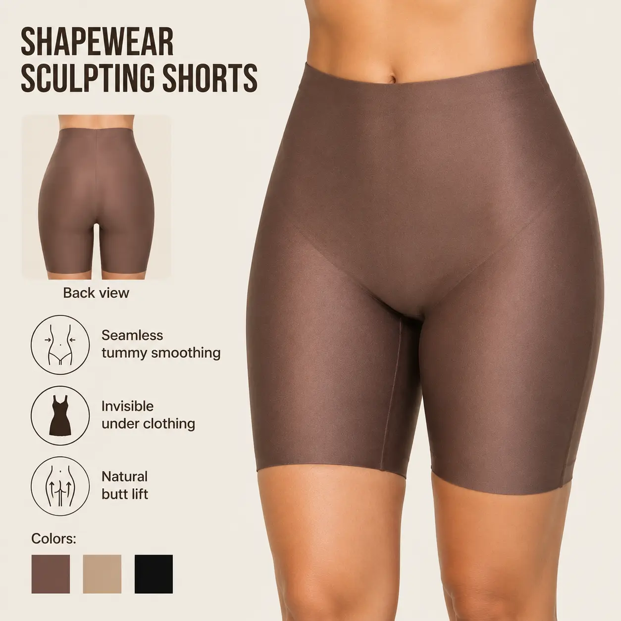 Shapewear Sculpting Shorts for Women Seamless High Waisted Body Tummy Control Shaper Thigh Slimming Underwear
