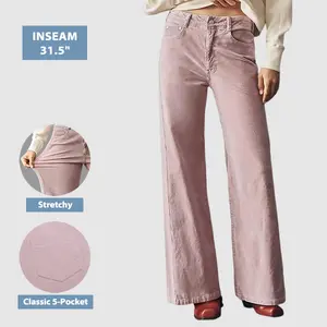 Flamingals Solid High Rise Straight Leg Pants Womenswear