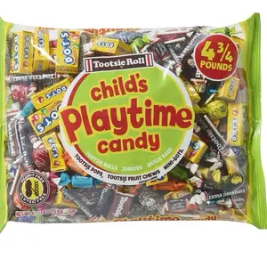 Tootsie Roll Child's Playtime Mix Bag 4.75 lbs Assorted Tootsie Rolls Juniors Snack Bars & Mini-Dots